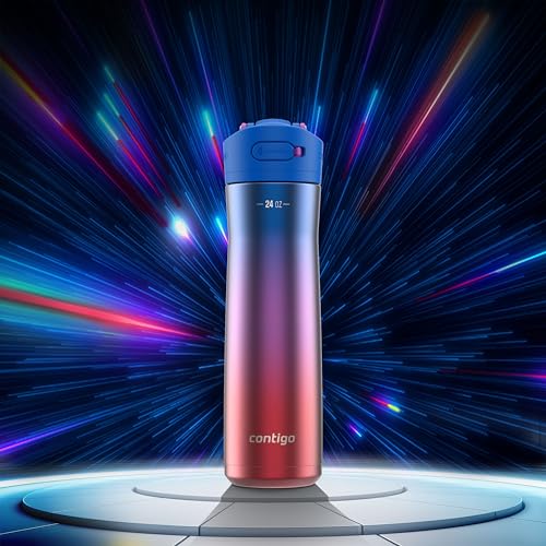 Image of Contigo Ashland Chill 2.0 Stainless Steel Water Bottle with AUTOSPOUT Lid, 24 oz, Lazuli Ombre