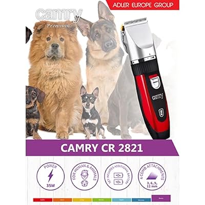 CAMRY Tondeuse sans fil Pour animaux CR 2821 (Rouge)