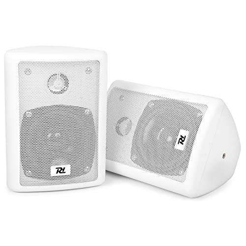 Skytec ODS40W Conjunto de Altavoces Stereo de 2-vias woofer de 4", 75W MAX, Compactos para instalación en Pared, megafonía, oficinas, Tiendas, gimnasios, etc. Color Blanco (2 Unidades) Cover
