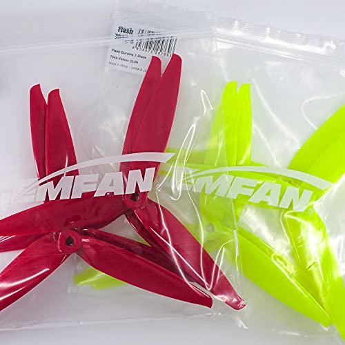 8Pcs 3-Blade Props High-Speed Propellers, 7Inch 180Mm Cw Ccw For Racing Frame Fpv Drone 2206-1500Kv Motors,Gemfan 7040（Yellow And Red） #TOP6