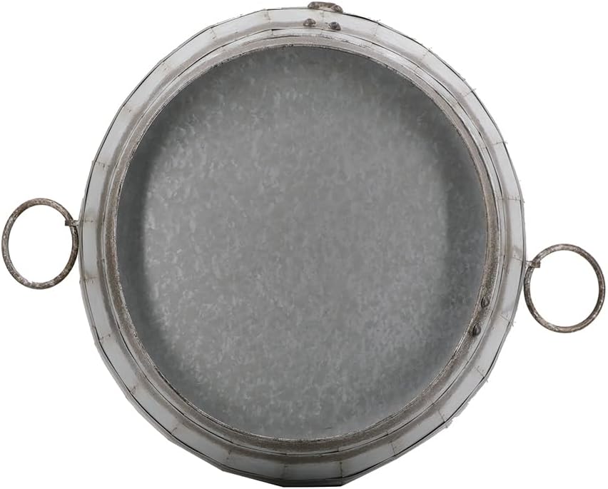 BIGTO Outdoor Coffee Table Iron Patio Side Table 22.5x22.5x26 Garden Furniture