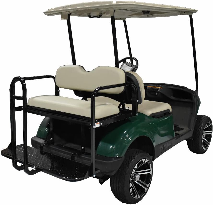 PROFX Rear Flip Seat Kit with Grab Bar for Yamaha G29/Drive (2007-2016) Golf Cart