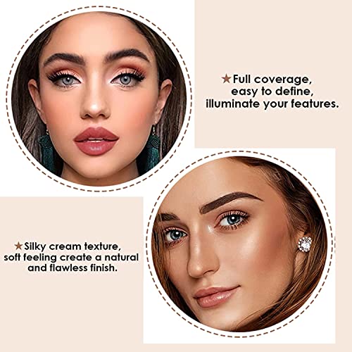 Upgrade Contour Stick, Concealer Highlighter Stick With Brush, Blends Easily, Waterproof And Longlasting Foundation Bronzer Stick, Professional Face Body Creamy Contour Makeup(4#Contour) #TOP6