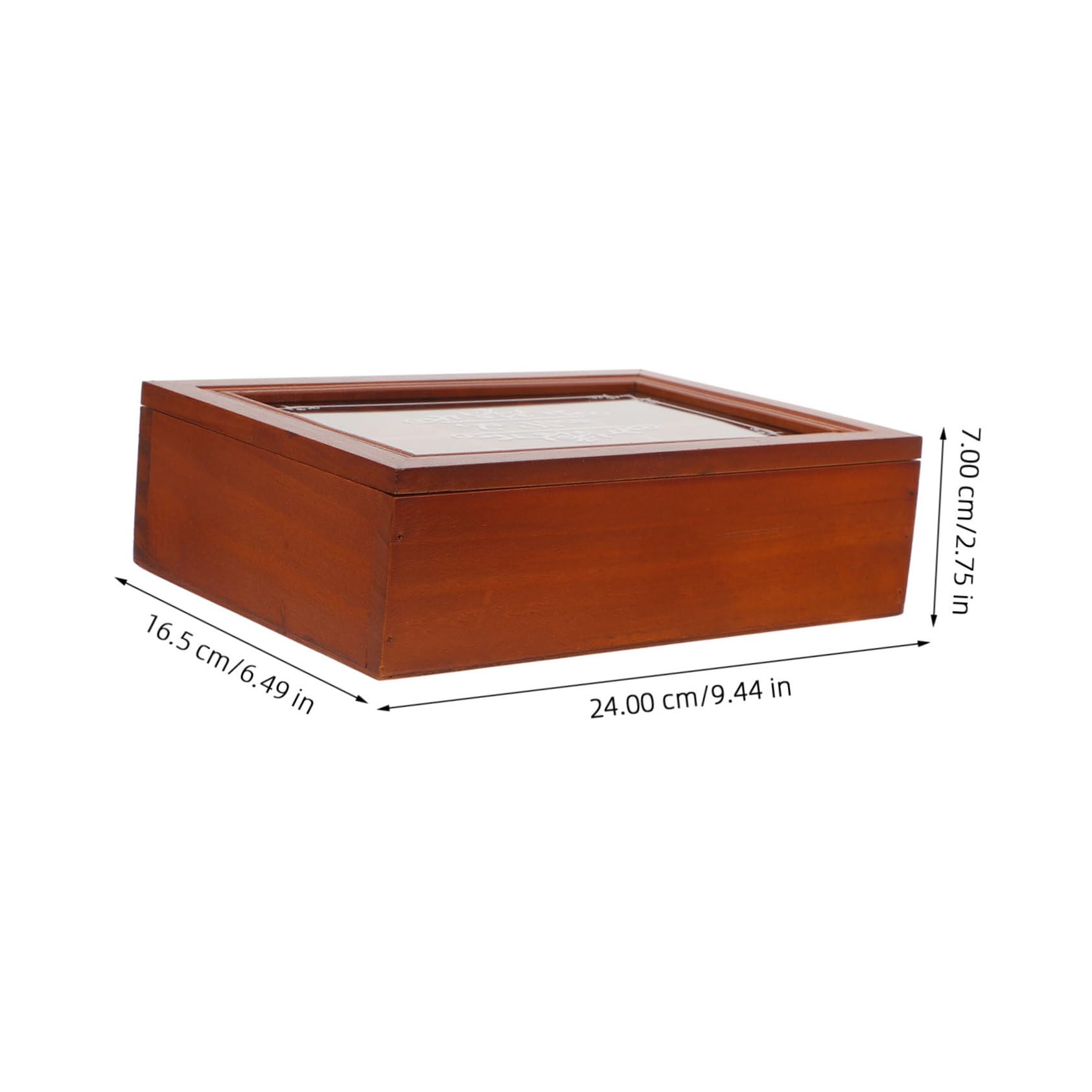 Mobestech Organizzatore Per Bustine Di Tè 6 Scomparti in Legno e Acrilico, Scatola Porta Bustine Da Scrivania Compatta Coperchio Trasparente, Contenitore Multifunzionale Per Cucina e Ufficio