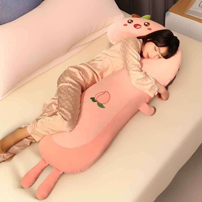 Kuscheltier XXL SüßE Lange Avocado, Pfirsich PlüSchtiere, Ergonomisch Geformtes Schlafkissen, Weich Und Bequem Kuschelkissen FüR Kinder, Erwachsene Und Schwangere XXL Squishy (120cm,Avocado)