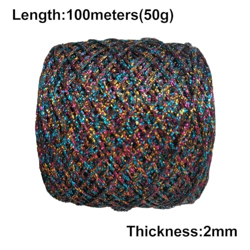 50g Hilo Metálico de Algodón 100m para Costura miniatura 2