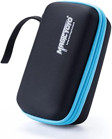 Yoyo Case Yoyo Storage Box , Portable Yoyo Carrying Bag with Zipper, Nylon Yoyo Ball Box with 2 Holes, Yoyo Storage Case for Protect and Storage Yo-yos (black blue)