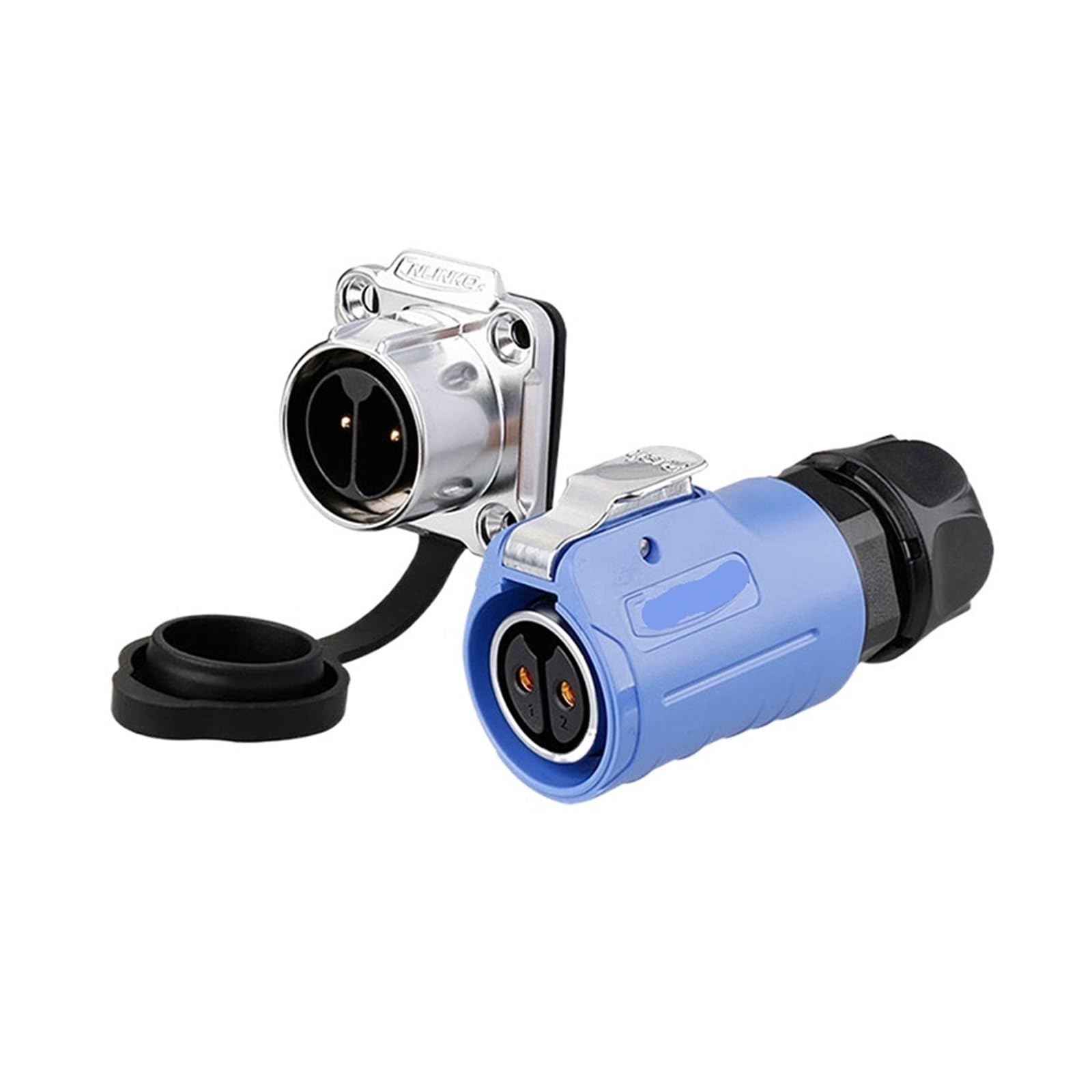 Conector de alimentación LP20 M20 hembra IP67 de 2 pines para equipos de monitoreo industrial