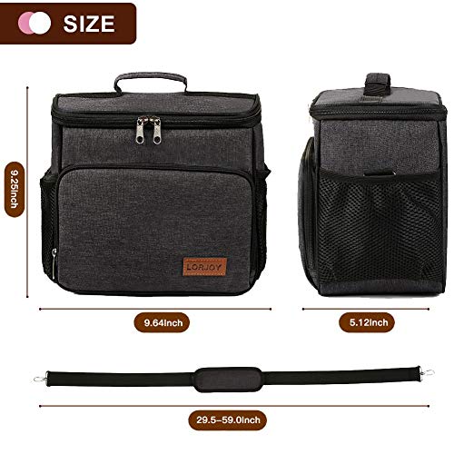 Insulated Lunch Box For Men Work Leakproof Lunch Bags For Adult With Shoulder Strap Reusable Freezable Lunchbox Women Cooler Tote Lunch Pail #TOP1
