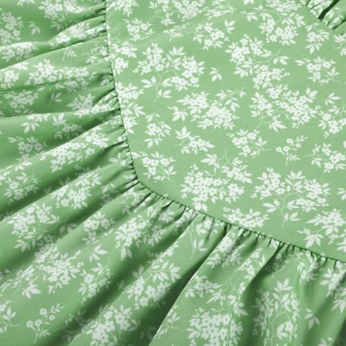 Image of Scarlet Darkness Floral Mini Corset Dress Women Teens Sundress with Pockets | Floral mini dress with adjustable straps, square neck, smocked back, left hidden zip, side pockets, flowy dual-layer hem