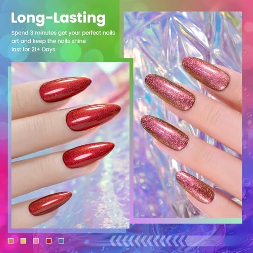 Set de Esmaltes de Gel Camaleón Multicromo 6 piezas miniatura 4