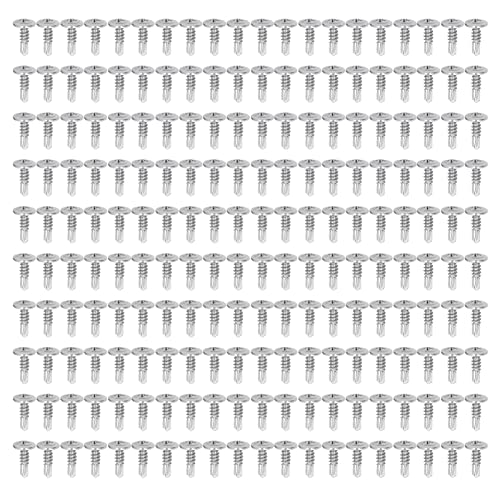 200 tornillos autorroscantes con cabeza de arandela redonda, tornillos de acero inoxidable 304 M4.8x16 para madera y metal, reparación DIY, sujetadores resistentes a la corrosión