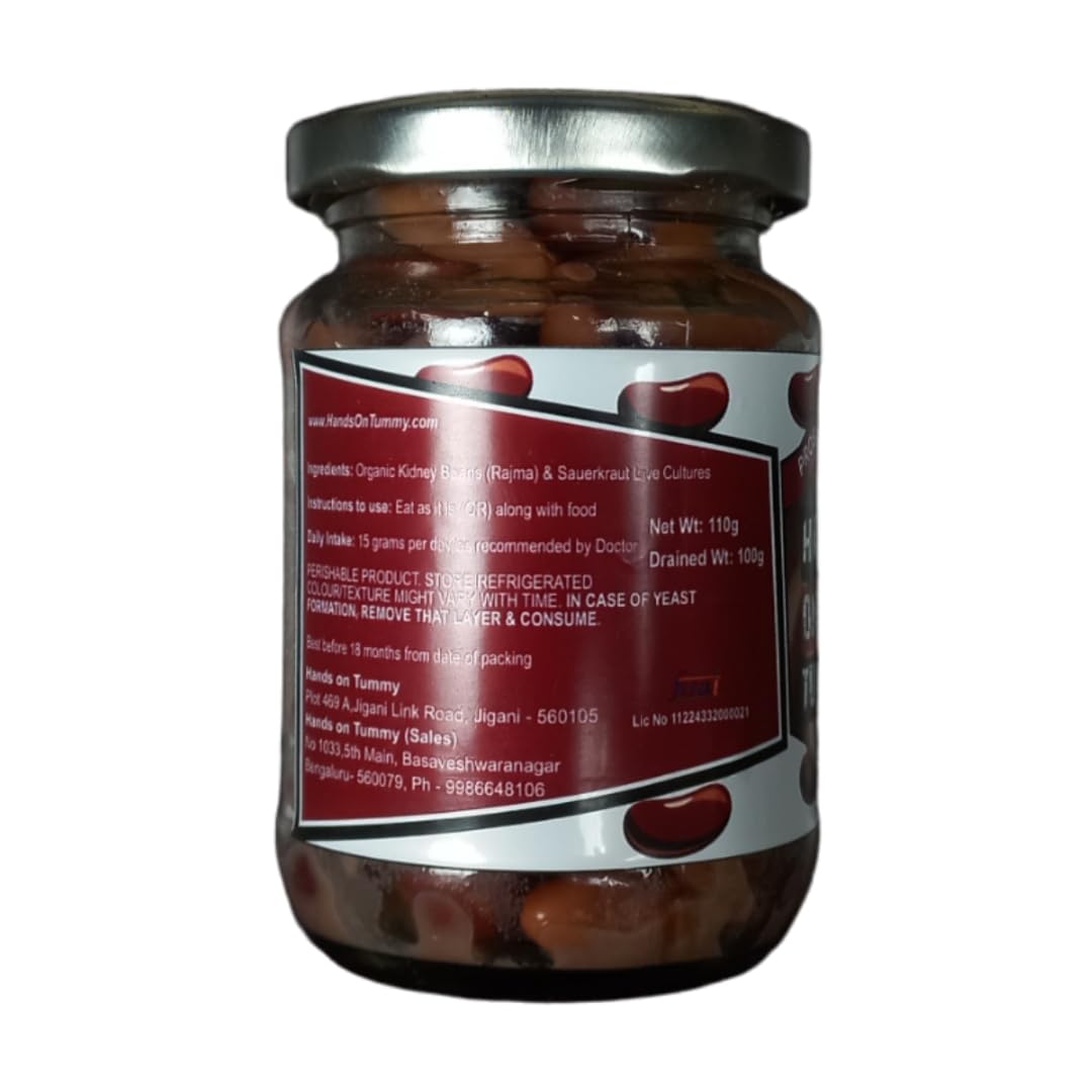 Hands on Tummy - Fermented Kidney Beans (Rajma) - Probiotic + Prebiotic (110 Grams) - Best With Sauerkraut For Gut Health & Weight Gain - Image 2 thumbnail