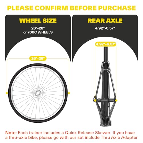 Image of Sportneer Bike Trainer - Magnetic Indoor Cycling Trainer Stand for 26-28 inch & 700C Wheels, 6 Resistance Levels Stationary Bike Stand with Quick Release Lever & Front Wheel Riser Block