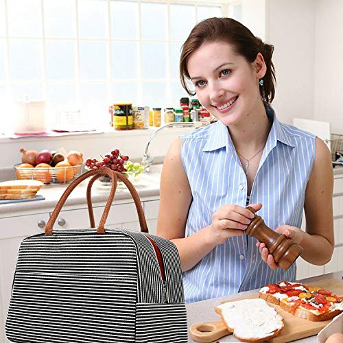 Scotamalone Insulated Lunch Bag Cooler Tote Bag Luch Box Lunch Container Lunch Organizer,Lunch Holder with Front Pocket Zipper Closure for Woman Man Work Pinic or Travel (strap) - Thumbnail 7