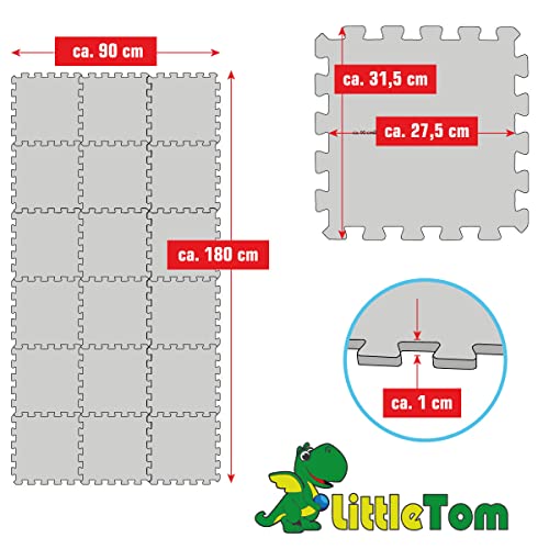 LittleTom 18 delige Puzzelmat voor Baby's en Kinderen 30x30 Puzzel Speelmat Kruipmat EVA Schuim Mat - Afbeelding 7