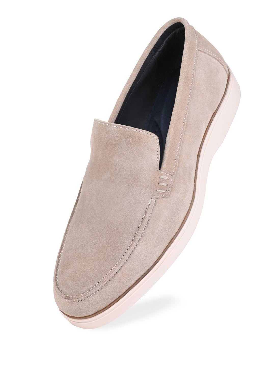 Men's Premium Suede Leather Sneaker Loafers with Dual-Color TPR Sole & Padded Comfort Footbed-image-17