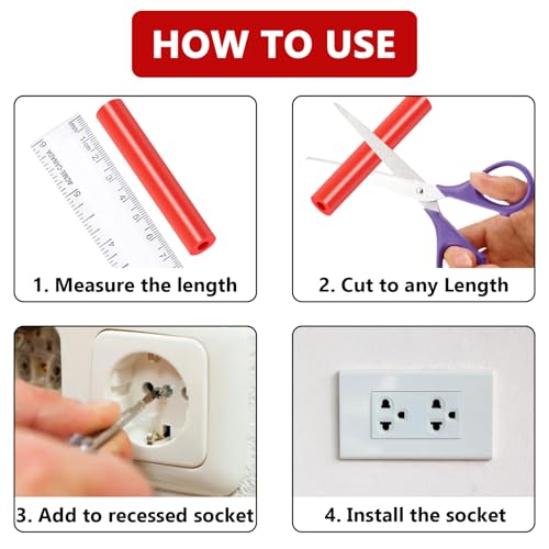 Image of 60PCS Red Electrical Outlet Spacers Kit, 30PCS 6-32 Thread Cup Head Mounting Screws and 30PCS Outlet Spacer Without Threaded, Outlet Spacers for Electrical Box, Screws Switch and Receptacle