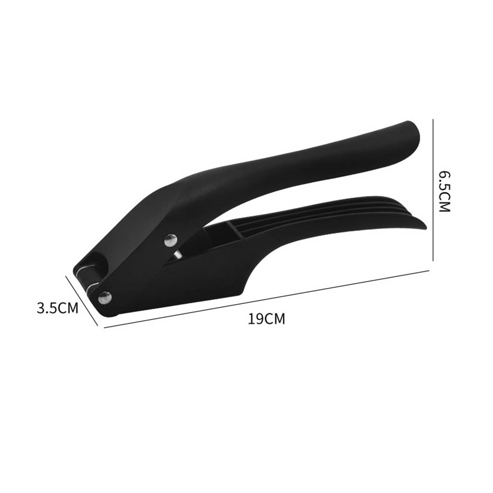 ArinkO Mühelos zu reinigende Knoblauchpresse – Premium-Knoblauchwolf für einfaches Kochen – stilvolles und leicht zu reinigendes Küchengerät (schwarz, 19 cm)