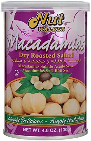 Nut Walker, Dry Roasted Salted Macadamias, 130 g. [Pack of 1 piece]