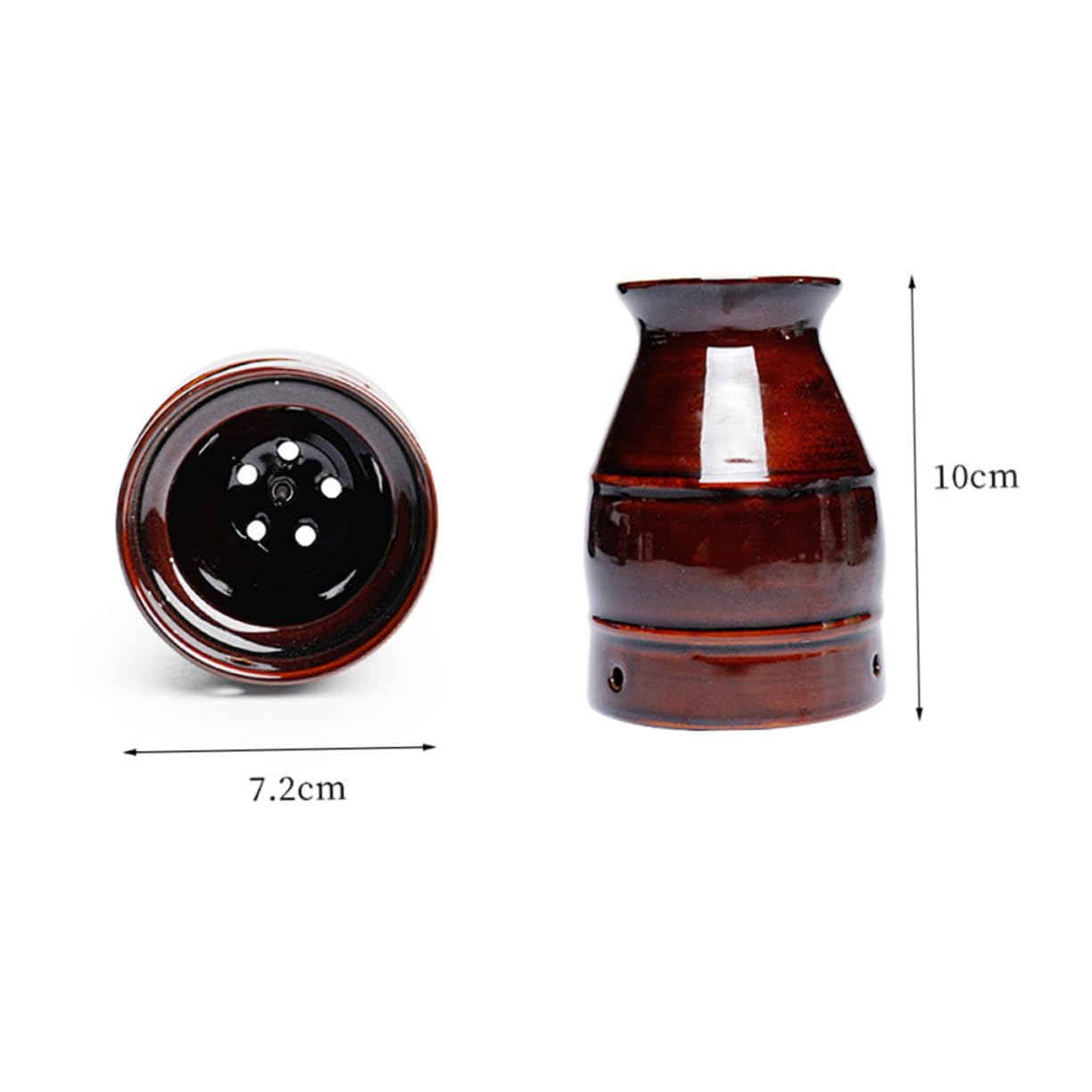 COLLBATH 1pc Moxibustion Cup Massager Moxa Burner Moxa Pot Moxibustion Can Physiotherapy Moxibustion for Back Fumigation Apparatus Guasha Moxa Moxibustion Tank Moxa Can Brown Ceramics
