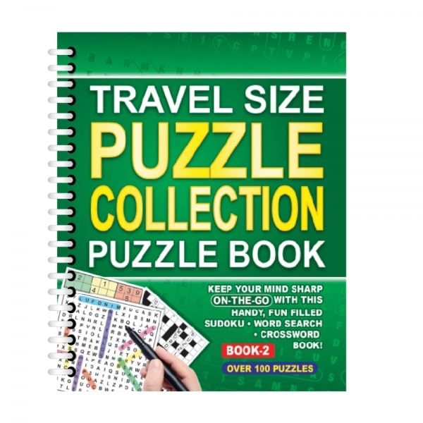 Sixstore A5 Spiral Bound Travel Size 3 in 1 Sudoku, Word Search, Crossword Puzzle Collection Book, 3 Books Supply - Image 4