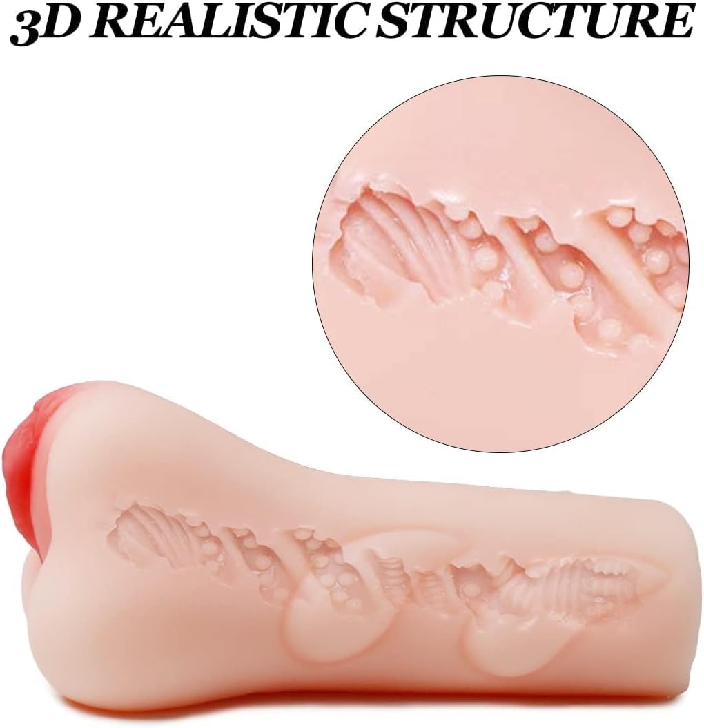 Masturbádores Masculino Real Juguetes Sexuales - 3D Masturbador Masculino Juguete Sexuale para Hombre con Vagina Realista y Anal Apretado Coños Sexuales Realista Juguetes Eróticos para Adultos, JIN02 — view 2