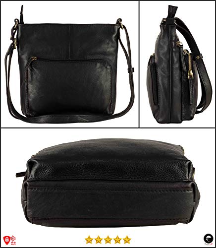Image of Genuine Leather Crossbody Purse and Handbags - Crossover Bag Over the Shoulder Women | Genuine Leather