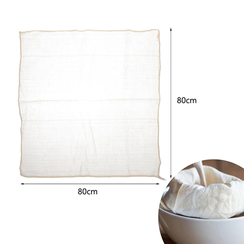 3 Panni In Mussola Di Cotone Puro 50x50 Cm - Ultra Sottili, Riutilizzabili, Per Formaggio, Cucina, Filtraggio - 3