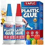 Kunststoffkleber Extra Stark Wasserfest 40g, Sekundenkleber für Kunststoff, Hitzebeständig & Transparent Modellbau Kleber, Plastikkleber für Spielzeug, Plastikmodelle, Autos, PVC, Rohre