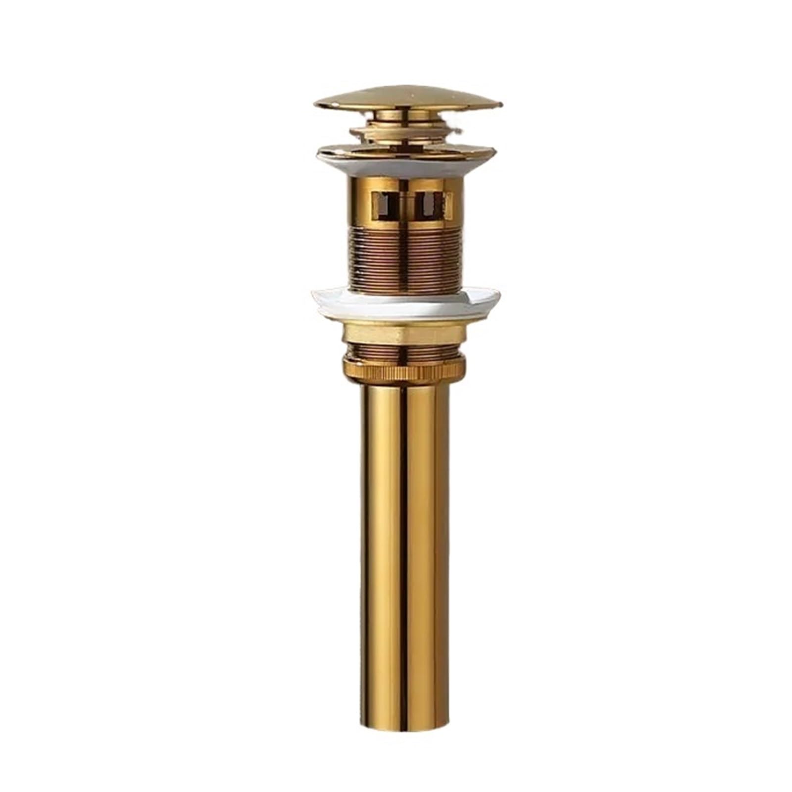 P Type Trap Brushed Drains Set Brass Siphon P-Trap Deodorization Bathroom Vanity Basin Pipe Waste with Pop Up Drainer for Home(Gold with)