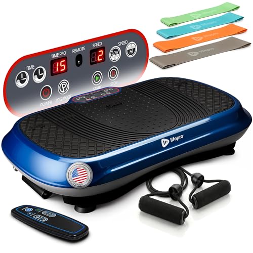 Image of Lifepro Waver Vibration Plate Exercise Machine - High-Intensity Vibration Plate for Lymphatic Drainage - Full-Body Workout Vibrating Platform with Loop Bands - Fitness Equipment for Strength & Toning
