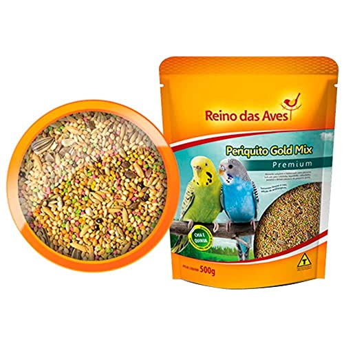 Ração Para Aves Gold Mix Periquito 500g Reino Das Aves