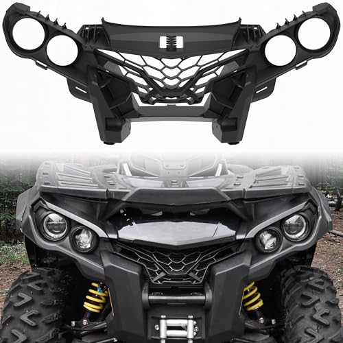 SAUTVS Front Fascia for Can-Am Outlander 650 850 1000, Black Comb...