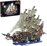 TYCOLE Pirate Ship Building Sets with Lights, MOC Flying Dutchman Model Toy Boat,Ghost Ship Building Blocks Sets,Christmas Birthday Gifts for Adults and Teens(2159Pieces)