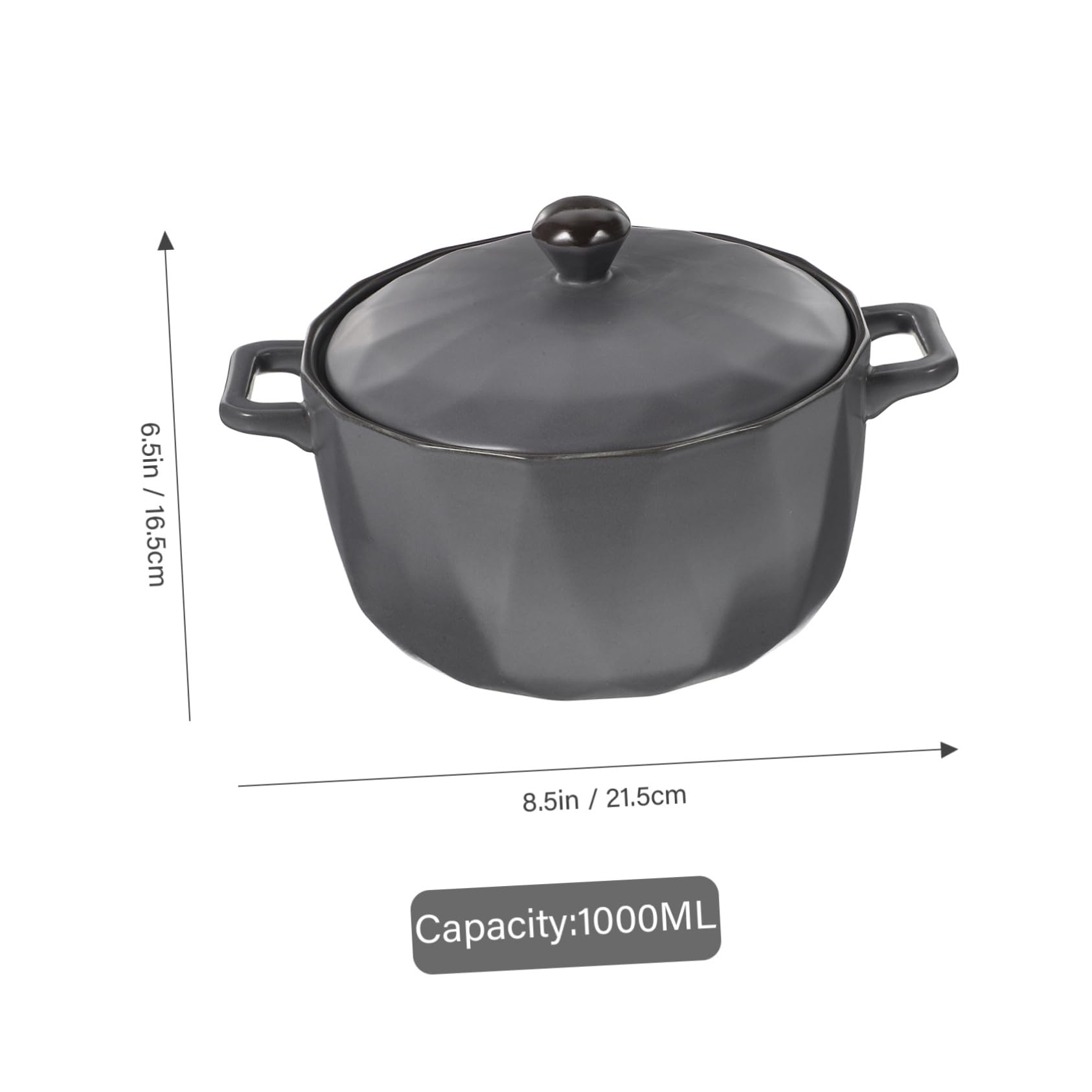 Alipis Ion Soup Bowls Large Soup Bowls Handles Ceramic Soup Bowl Set Oven Safe for Serving Soup Rice