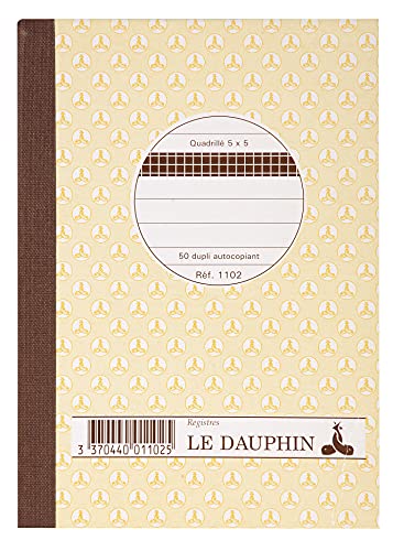 Le Dauphin 1102D 5er Pack Durchschreibebuch kariert 14,80 x 10,50 cm Heft Pauspapier Durchschreibeheft