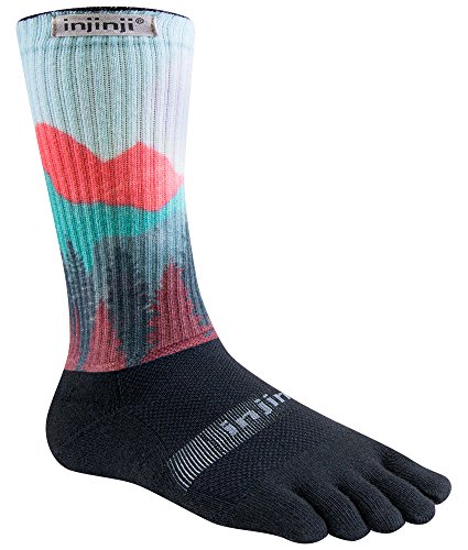 Injinji Trail Midweight Crew Socks (Small, Sierra)