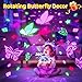 Onefire Girls Toys for Girl Gifts, 6 Films Light Projector Unicorn Toys for Girls Age 4-6, Rechargeable Night Lights for Bedroom, 360° Rotating Butterfly Decor Mermaid Gifts Princess Baby Toddler Toys