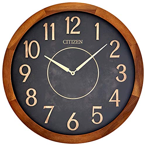 Citizen Clocks Citizen CC2052 Outdoor Wall Clock, Dark Brown