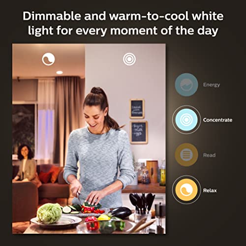 Image of Philips Hue Smart Light Starter Kit - Includes (1) Bridge and (4) 75W A19 E26 LED Smart White Ambiance Bulbs - Control with App - Compatible with Alexa, Google Assistant, and Apple HomeKit