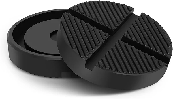DNA MOTORING 4pack Floor Jack Rubber Pad, Slotted Frame Rail Protector, Car Lifting Pads Universal Jack Pad Adapter for Floor Jack, TOOLS-00625