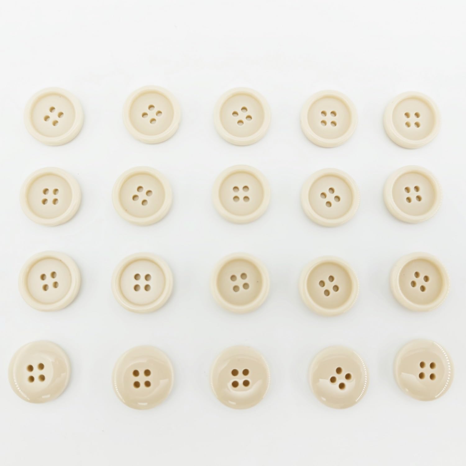 Boutons résine beige 20 mm lot de 20 mercerie couture pour gilet manteau artisanat