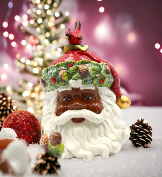 Tarro de galletas de Papá Noel étnico para conservar dulces secos y ordenados