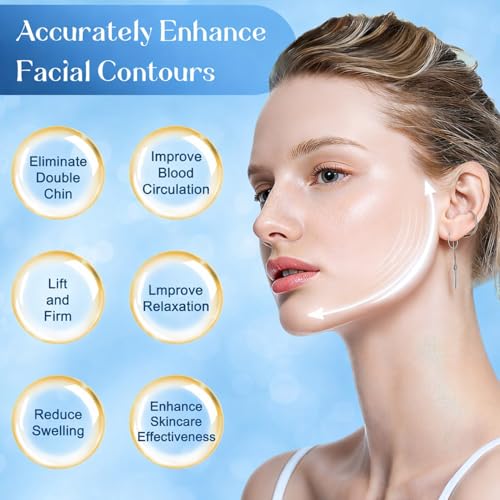 Image of Contour Face Brush for Sculpting & Drainage - Facial Massager for Jawline, Chin & Neck - Reduces Puffiness, Promotes Detox & Lift - Soft Bristles, Improves Skin Glow(Face-Jawline-Brush)