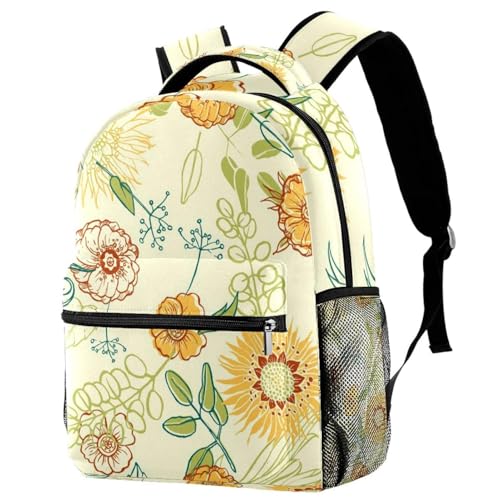 Sac à dos tournesol d'école et voyage 29x20x40cm pour adolescents