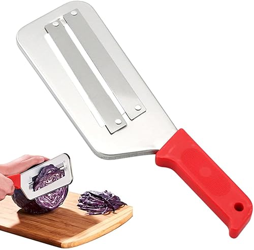 Cuchillo triturador de acero inoxidable, trituradora de repollo 2025, cuchillo de lechuga de cocina, cuchillas de acero inoxidable afiladas, mango