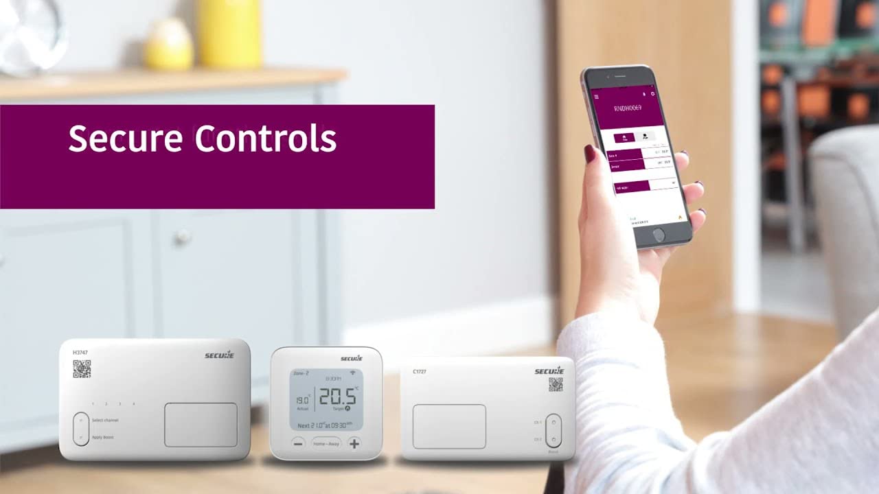 Secure Meters Horstmann H3747 4-kanałowy programowalny termostat pokojowy, bezpośredni zamiennik do programowania Bluetooth H37XL i H47XL z funkcją Smart WIFI, sterowana aplikacją