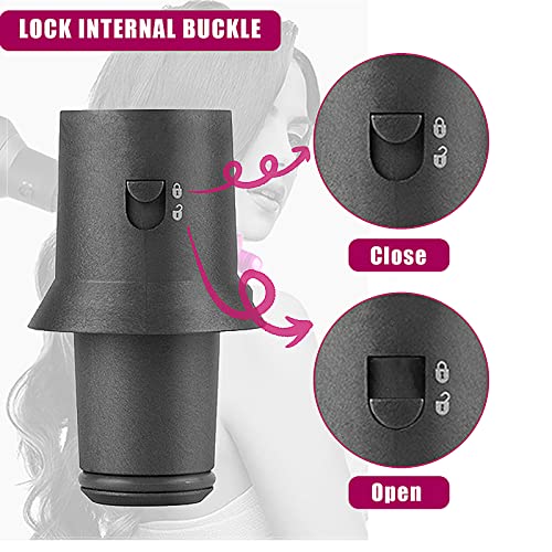 KiimSin Long Hair Hair Curling Tube Compatible Hair Tool and Adapter for Dyson Airwrap Styler Attachment Parts, 1 Adapter to Turn Your Hair Dryer Into Curling Iron and 2Pcs 1.2 Inch/30MM Hair Curling - Image 6