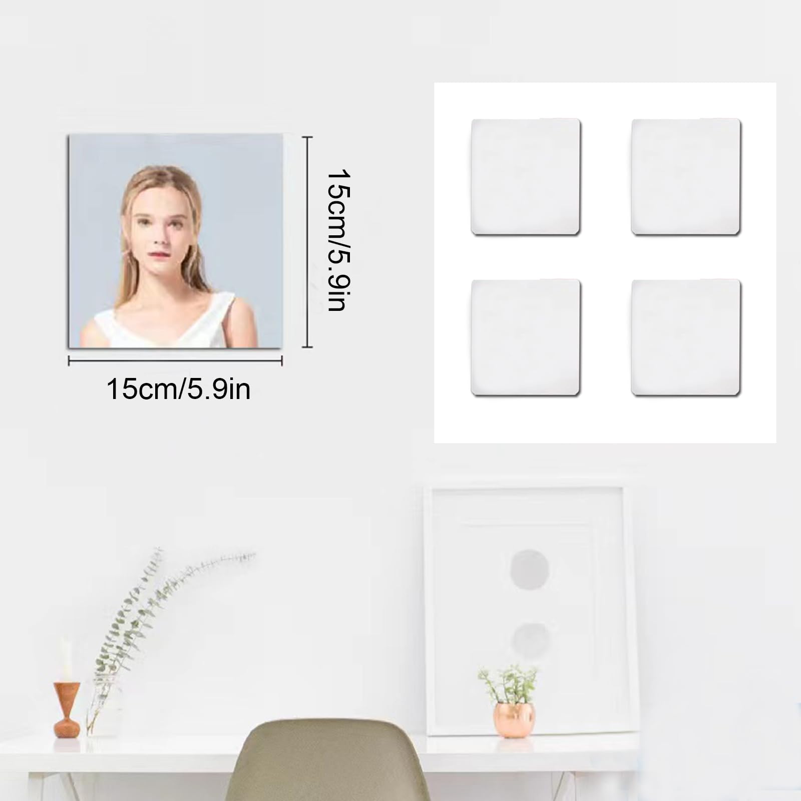 4 Specchi Adesivi Per Parete | 30x20cm | Flessibili E Autoadesivi | Decorazione Casa - Foto 11
